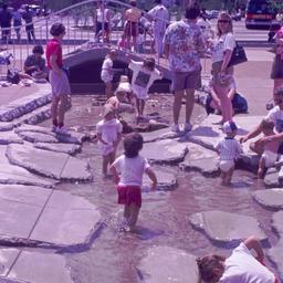 Children playing in small w...