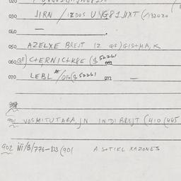 Eastern questionnaire, answ...