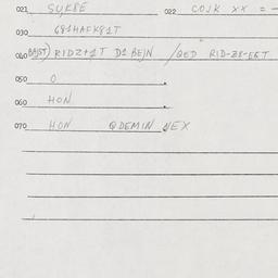 Eastern questionnaire, answ...