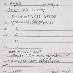 Eastern questionnaire, answ...