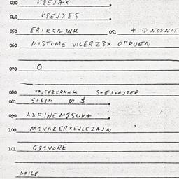 Eastern questionnaire, answ...