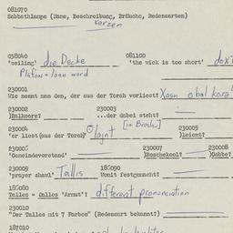 Western questionnaire, answ...