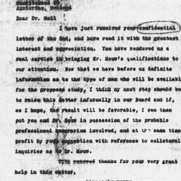 Letter from Frederick P. Ke...