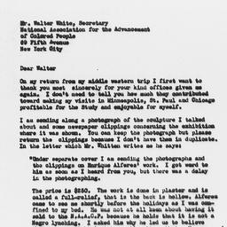 Letter from Gunnar Myrdal t...