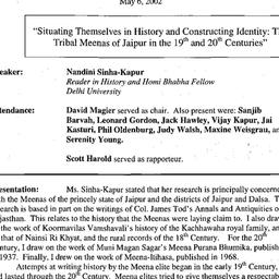 Minutes, 2003-05-06. South ...