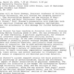 Announcements, 2005-03-10. ...
