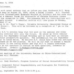 Correspondence, 2004-09-09....