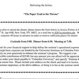 Announcements, 2000-10-13. ...