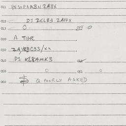 Eastern questionnaire, answ...