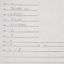Eastern questionnaire, answ...