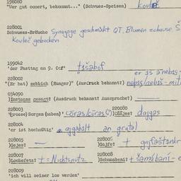 Western questionnaire, answ...