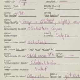 Western questionnaire, answ...
