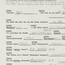 Western questionnaire, answ...