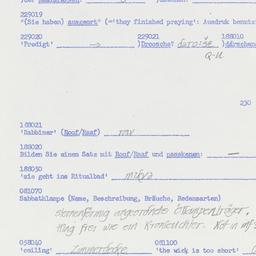 Western questionnaire, answ...