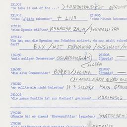 Western questionnaire, answ...