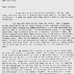 Letter from Gunnar Myrdal t...