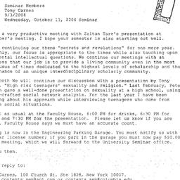 Announcements, 2004-10-13. ...