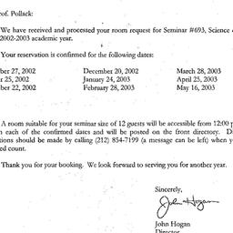 Correspondence, 2003-07-10....