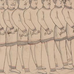 Line of Nine Men (recto); C...