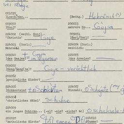 Western questionnaire, answ...