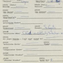 Western questionnaire, answ...