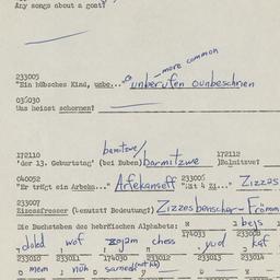 Western questionnaire, answ...