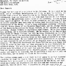 Letter from Ralph J. Bunche...