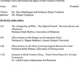 Minutes, 2003-04-01. Irania...