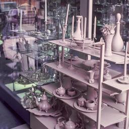 Inside/outside silver display.