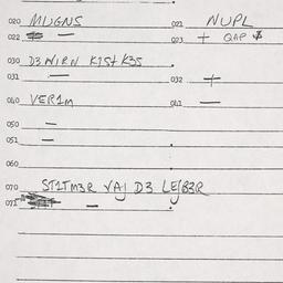 Eastern questionnaire, answ...