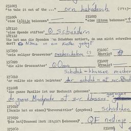 Western questionnaire, answ...