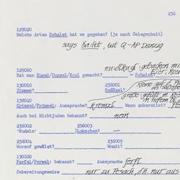 Western questionnaire, answ...
