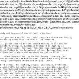 Announcements, 2005-04-01. ...