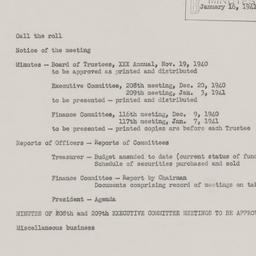 Board Meeting, 1/16/1941