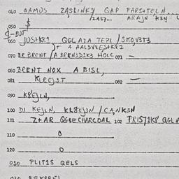 Eastern questionnaire, answ...