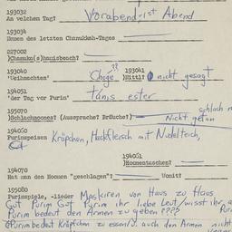 Western questionnaire, answ...