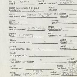 Western questionnaire, answ...