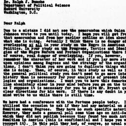 Letter from Gunnar Myrdal t...