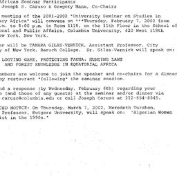 Announcements, 2002-02-07. ...