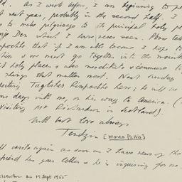 Letter to Tharchin encourag...