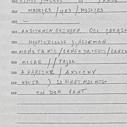 Eastern questionnaire, answ...