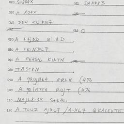 Eastern questionnaire, answ...