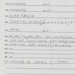 Eastern questionnaire, answ...
