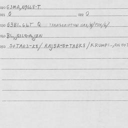 Eastern questionnaire, answ...