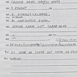 Eastern questionnaire, answ...