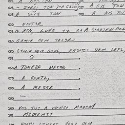 Eastern questionnaire, answ...