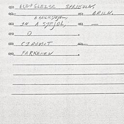 Eastern questionnaire, answ...
