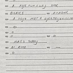 Eastern questionnaire, answ...