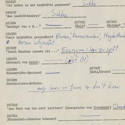 Western questionnaire, answ...