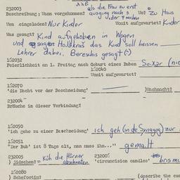 Western questionnaire, answ...